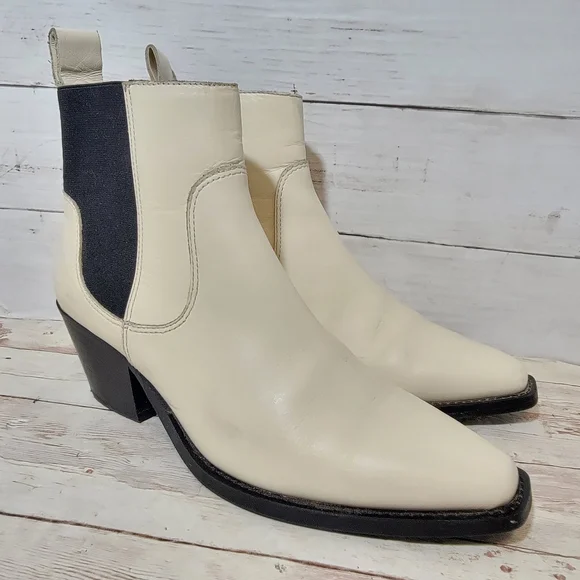 Everlane Cream and Black Ankle Boots - Picture 11 of 15